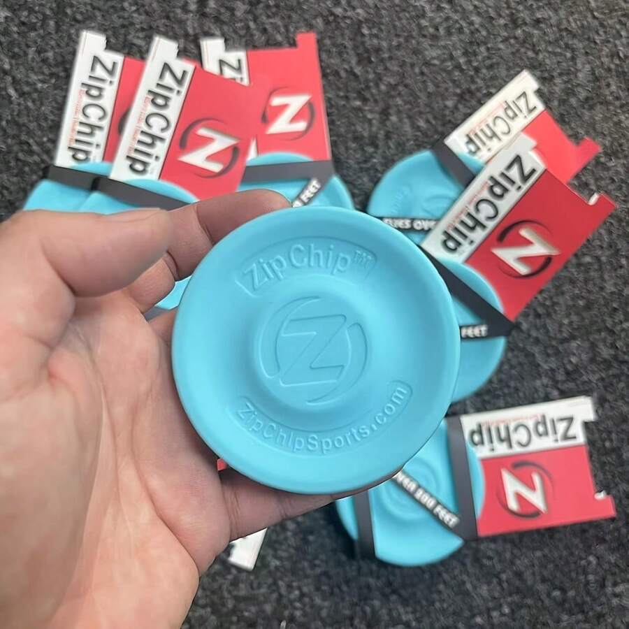 Silicone Flying Disc, Reflecting Light In The Dark Zip Chip, Fingertip