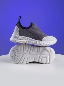 Children's And Baby Shoes Sneakers Boy And Girl Unisex Light And Comfortable School Trip Kids - 灰色 - 查看 3