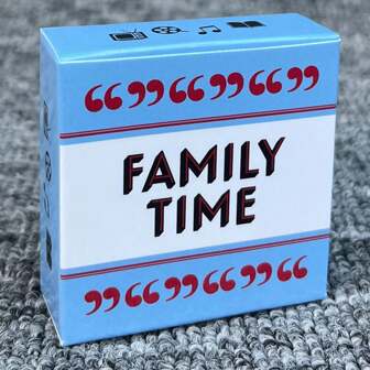 1 套，“家庭时光”迷你尺寸家庭聚会游戏卡，增加您的联系，有趣的纸牌游戏，派对棋盘游戏，节日纸牌游戏，有趣的礼物，易于携带，适合家庭聚会、野餐游戏等