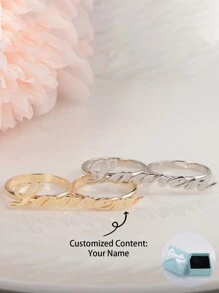 Nhẫn đôi theo phong cách Châu Âu khắc tên đơn cá nhân, quà tặng cho Ngày của Cha, Ngày của Mẹ, Ngày lễ tình nhân, Sinh nhật, Kỷ niệm, Bạn bè, Tốt nghiệp, Giáng sinh, Quà tặng gia đình cao cấp - Hộp quà giáng sinh màu đỏ - Xem 1