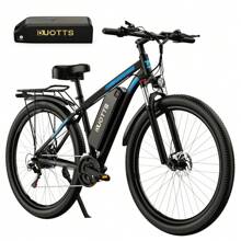 Bicicleta eléctrica DUOTTS C29, bicicleta de montaña de 750W, 2*48V, 15Ah, baterías duales, alcance de 50km, velocidad máxima de 50 km/h, Shimano de 21 velocidades - Negro - Ver 1