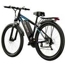Bicicleta eléctrica DUOTTS C29, bicicleta de montaña de 750W, 2*48V, 15Ah, baterías duales, alcance de 50km, velocidad máxima de 50 km/h, Shimano de 21 velocidades - Negro - Ver 5