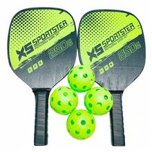 1 Bộ Mái Chèo Pickleball Màu Xanh Huỳnh Quang, 2 Mái Chèo + 4 Bóng - màu xanh lá - Xem 5