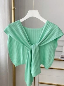 1pc Women's Fashion Knitted Knotted Shawl Wraps