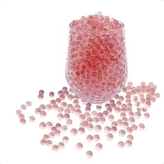 12000 Pcs Rose Red Water Gel Jelly Beads, Water Balls Jelly Crystal Beads Gel Ball Water Absorbing Beads For Vases, 7-8mm Vase Fillers For Home Decorations Best