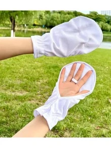 1 Pair UV Protection Breathable Fingerless Gloves, Outdoor Cycling Anti-Slip Elastic Cuff Gloves - Won't Damage Manicure, Spring/Summer Summer - Multicolor - View 12