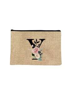 1pc Túi đựng mỹ phẩm có dây kéo in chữ bằng sợi polyester, Túi lưu trữ, Món quà tuyệt vời cho người yêu và gia đình, Kho đựng mỹ phẩm ký túc xá đại học, Du lịch nam, Túi trang trí sự kiện thể thao, Túi quà tặng, Túi đựng mỹ phẩm ngộ nghĩnh in chữ đầy màu sắc, Quà tặng tựu trường cho giáo viên, Quà tặng chị em, món quà tốt nhất cho mẹ, quà sinh nhật, quà kỷ niệm quà tốt nghiệp, túi xách thời trang, đáp ứng nhu cầu đi lại hàng ngày - Màu Khaki - Xem 15