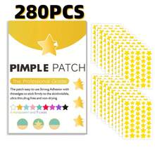 40/80/200/400/600/800 peças Adesivo em forma de estrela para acne, Adesivo corretor de manchas para pele facial, Adesivos para espinhas de acne - Dourado - Visão 21