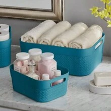 Storage Bins, Assorted Colors 4 Pk.