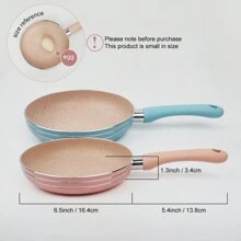 ABKOK Egg Frying Pan Breakfast Frying Pan Non-Stick Frying Pan Mini Cute Pink Blue Pan Set Complementary Food Make 1 Serving Kitchenware Pan Set Seafood Boil