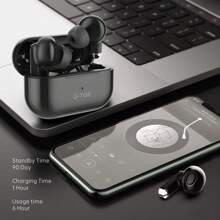 Audífonos Bluetooth 5.3  GTIDE L22 sensor táctil, con resitencia al sudor - Negro - Ver 3