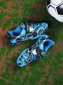 1 Pair Youth Rubber Sole Football Shoes With Short Studs, Suitable For Lawn, All-Season Training, Professional Youth Soccer Cleats