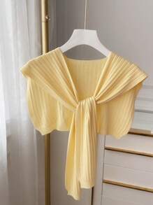1pc Women's Fashion Knitted Knotted Shawl Wraps