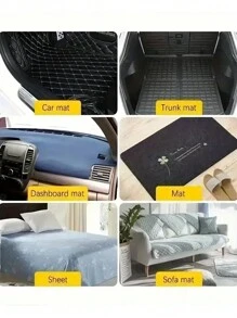 20pcs Double-Sided Carpet Tape - High Strength And Residue-Free Invisible Fixing Tape, For Secure Car Mats And Non-Slip Magic Hook And Loop For Home Floors Without Holes Gifts Birthday Graduation - Black - View 5