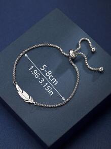 1pc Fashionable Minimalist Stainless Steel Expandable Bracelet - Silver - View 4