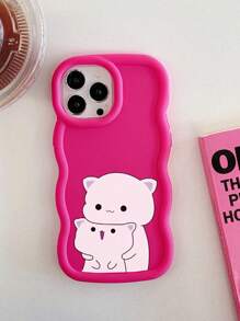 1pc Cartoon Cat Big Eye Matte Phone Case, Lens Protection Matte Phone Case, Cute Phone Case, Covers, Compatible With IPhone Case & Galaxy Case, Phone Case, Case 17 Pro Max, Covers, Cute Phone Case, Cover For IPhone & Galaxy Protective Shell, Phone Case, Compatible With IPhone 15 Case, Compatible With IPhone 16 Pro Max Case, Compatible With IPhone 16 Case, Compatible With IPhone 14 Case, Compatible With IPhone 18 Pro, Compatible With IPhone 18 Pro Max - Multicolor - View 6
