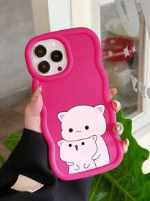 1pc Cartoon Cat Big Eye Matte Phone Case, Lens Protection Matte Phone Case, Cute Phone Case, Covers, Compatible With IPhone Case & Galaxy Case, Phone Case, Case 17 Pro Max, Covers, Cute Phone Case, Cover For IPhone & Galaxy Protective Shell, Phone Case, Compatible With IPhone 15 Case, Compatible With IPhone 16 Pro Max Case, Compatible With IPhone 16 Case, Compatible With IPhone 14 Case, Compatible With IPhone 18 Pro, Compatible With IPhone 18 Pro Max - Multicolor - View 2