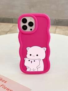 1pc Cartoon Cat Big Eye Matte Phone Case, Lens Protection Matte Phone Case, Cute Phone Case, Covers, Compatible With IPhone Case & Galaxy Case, Phone Case, Case 17 Pro Max, Covers, Cute Phone Case, Cover For IPhone & Galaxy Protective Shell, Phone Case, Compatible With IPhone 15 Case, Compatible With IPhone 16 Pro Max Case, Compatible With IPhone 16 Case, Compatible With IPhone 14 Case, Compatible With IPhone 18 Pro, Compatible With IPhone 18 Pro Max - Multicolor - View 4