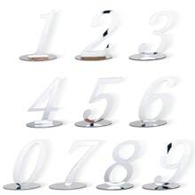 1pc Acrylic Number Wedding Table Number Holder, Home Decor,Christmas - Silver - View 12