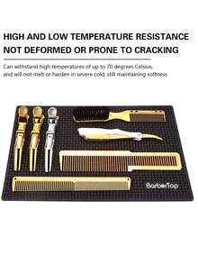 Barbertop Mini Silicone Mềm Cắt Tóc Trạm Cho Dụng Cụ Tạo Kiểu Tóc Cao Su Linh Hoạt Bảo Quản Đệm Cắt Salon Cung Cấp - màu đen - Xem 6