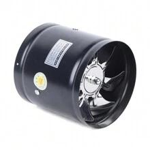 Duct Fan, Metal Blower, Exhaust Air Fan, Exquisite Design, 150mm Duct Fan, Axial Fan, 780M³/H Exhaust Air Supply Air Duct Fan, For Bathroom, Toilet, Kitchen, Greenhouse, Tent, Garage - Black - View 7