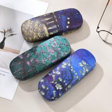 1个梵高画作印花眼镜盒，男女通用情侣设计，防震，女士眼镜配件 - A - 查看 8