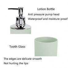 Bathroom Accessories Set Bathroom Set 4-Piece Wash Set Mouthwash Cup Soap Dish Lotion Bottle Toothbrush Holder Bathroom Set Home Bathroom Decor Bathroom Accessories Bathroom Organizer Fall Decor Storage