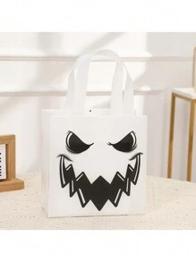 8 件/套可重复使用无纺布万圣节糖果袋，适用于万圣节、猫、鬼、木乃伊、吸血鬼、僵尸、南瓜设计万圣节礼品袋，带手柄，适用于生日、零售购物和礼品包装秋季、圣诞节 - 彩色 - 查看 4