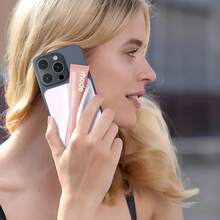 2 件装手机，丝滑硅胶唇托粘贴式手机壳，兼容 iPhone Galaxy Android 智能手机 - White+Violet - 查看 6