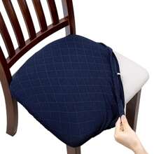 1pc Waterproof Dining Chair Cover, Stretch Jacquard Removable And Washable Chair Protector Cover, Suitable For Kitchen, Hotel, Restaurant Home Decor