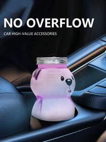 1 件，可爱熊吸管杯，350 毫升/11.8 盎司旅行咖啡杯，带吸管和盖子，最佳办公室保温/冰咖啡杯，茶杯，热饮咖啡杯，饮具 - 粉色 - 查看 4