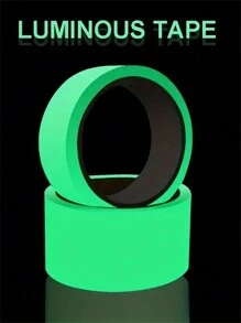 1pc Outdoor Long-Lasting Bright Fluorescent Glow Tape, Strong Adhesive Waterproof Luminous Sticker, Suitable For Night Decoration, Stairs, Walls And Exit Signs
