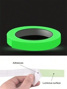 1pc Outdoor Long-Lasting Bright Fluorescent Glow Tape, Strong Adhesive Waterproof Luminous Sticker, Suitable For Night Decoration, Stairs, Walls And Exit Signs