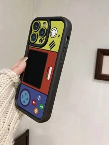 1 个卡通游戏设备图案，带有精确切口，保护性防震手机壳，兼容 11 Pro Max/12 Pro Max/13 Pro Max/14 Pro Max/15 Pro Max/16 Plus/16 Pro Max、Redmi、OPPO/Realme、VIVO、Infinix、Honor、MOTO、One Plus 防水防摔防刮 - 黑色 - 查看 2