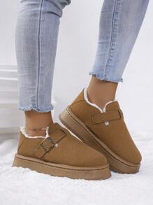 2024 New Arrival Women's Camel Color Thick-Soled Snow Boots Winter Warm Shoes - Camel - View 3