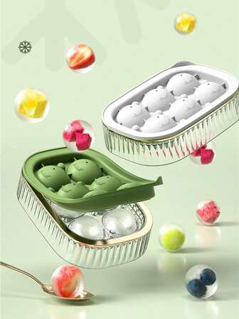 1pc Multifunctional Household  Ice Cube Tray For Reusable Whiskey Large Ice Cube Maker, Sphere & Cube Shaped, Round, Frozen Ice Cube Mold, Ice Cube Box