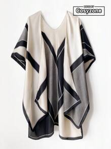 1pc Imitation Silk Floral Print Lightweight Scarf For Women, Long Wrap Shawl For Sun Protection, Suitable For Daily Use - Multicolor - View 1