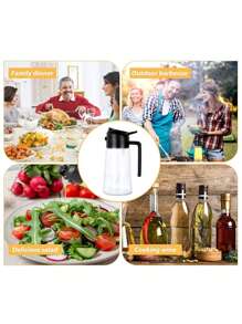 1pc, Oil Spray Pot, Automatic Opening And Closing Oil Bottle, Oil Sprayer, Kitchen Oil Sprayer, Glass Oil Sprayer Mister, Gravity Oil Bottle, Leak-Proof Olive Oil Storage Bottle, Vinegar Dispenser, For Cooking, Baking, Salad, Grilling, Kitchen Gadget