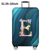 Husă de călătorie pentru bagaje de 18 până la 32 inch, huse de protecție pentru bagaje pentru bărbați și femei, accesorii esențiale pentru călătorii în aer liber, huse elastice pentru valiză, huse de praf elastice, la modă, inițială cu numele de la A la Z, imprimeu cu litere roz pentru școală, accesorii școlare, lucruri școlare