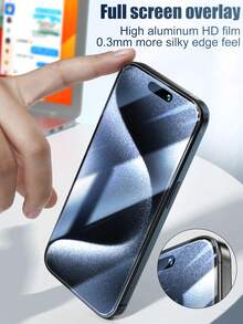 6 szt. Folia ochronna ze szkła hartowanego o wysokiej zawartości aluminium, kompatybilna z iPhonem 15/13 Plus/14 Pro/SE/8, bez pełnej osłony z białą krawędzią, odporna na zarysowania i odporna na odciski palców osłona ekranu, kompatybilna z serią iPhone SE-15. - Wielokolorowe - Zobacz 7