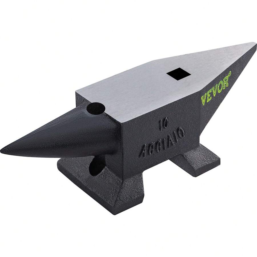 Cast Iron Anvil, 22 Lbs/10kg Single Horn Anvil, With Large Countertop And Stable Base, High Hardness Rugged Round Horn Anvil Blacksmith, For Shaping, Bending