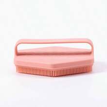1pc Silicone Bath Brush, Shower Scrubber, Body Scrubbing Brush, Rubbing Tool, Bathing Brush