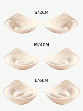 1 paire Bonnet de sous-vêtements épaissi de 2 cm, 4 cm, 6 cm, Coussinet de soutien-gorge pour petit sein, coussinet de poitrine push-up amovible et lavable pour augmenter la rembourrage, accessoires de sous-vêtements et soutien-gorge