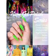 RS NAIL霓虹發光凝膠甲油15g，12種夏季甲彩色，包括熱紅、粉紅、綠色、黃色，凝膠甲油，甲油藝術凝膠塗料，霓虹系列美甲 - 橄欖綠 - 查看 6