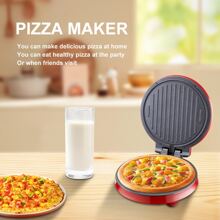 Sokany.Máquina de pizza y crepes eléctrica, sartén para crepes, parrilla antiadherente para calentar y asar, ideal para hacer sándwiches y crepes." - Rojo - Ver 2