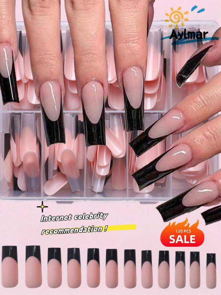 120 Boxed Prefabricated Nail Fake Nail Pieces French Handmade Diy Creation Fake Nails Press Ons Toe Nail Tips Nail Tips Coffin Press On Nailsshort Fake Nails Clear Nail Tips Square Nail Tips Extra Short Press On Nails Diy Nail Supplies Nail Art Almond Nails Duck Nails Coffin Nails Summer Nails French Tip Nails Handmade Nails Press On Nails