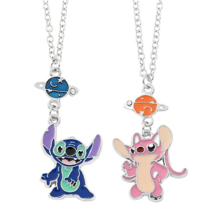 ネックレス スティッチ 紐42-46cm 水色 ディズニー ネックレス スティッチ 紐42-46cm 水色 ディズニー