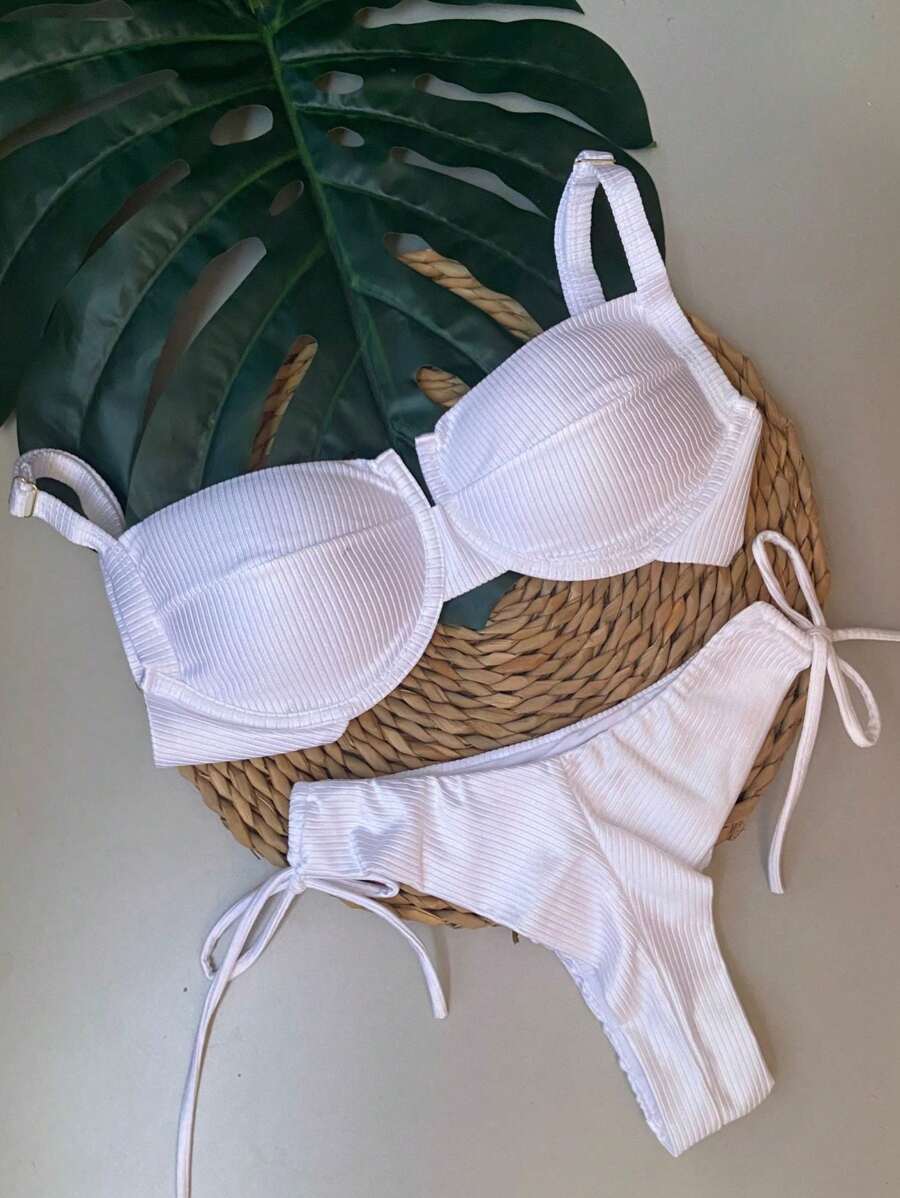 Women Bikini Sets - 白色 - 查看 1