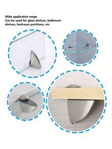 12 Clip Pelicanos Medianos Herrajes Para Repisas Vidrio  soportes ajustables para estante de vidrio abrazaderas para montaje en pared soporte de abrazadera para estantes de vidrio para grosor de 5 a 10 mm - Multicolor - Ver 2