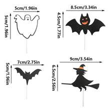 1set Halloween Cake Topper Decoration Cupcake Topper Pumpkin Bat  Ghost Party Dessert Supplies - Multicolor - View 7